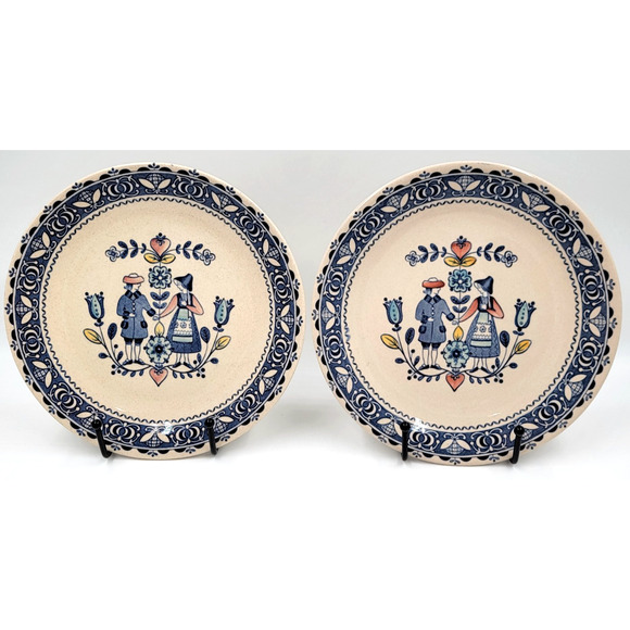 Johnson Brothers Hearts & Flowers Old Granite Salad Plates 8” England Set of 2 - Picture 4 of 7